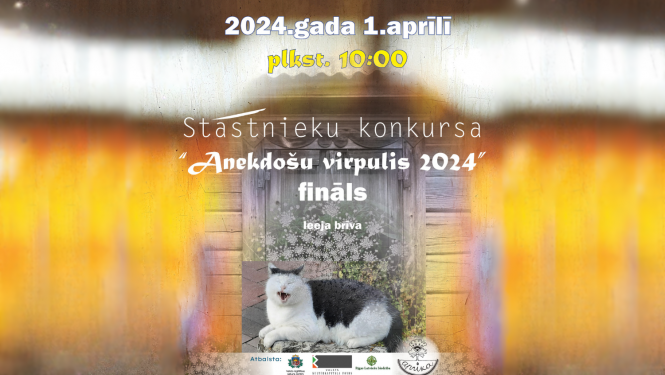 Stāstnieku konkursa "Anekdošu virpulis 2024" fināls 2024.gada 1.aprīlī