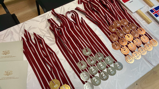 Olimpiādes medaļas.