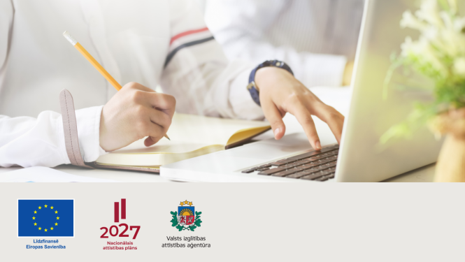 Līdzfinansē Eiropas Savienība, Nacionālais attīstības plāns, Izglītības attīstības aģentūras  logo