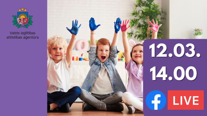 Valsts izglītības attīstības aģentūras logo, 12.03.14.00 Facebook live