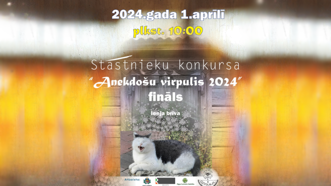 Stāstnieku konkursa "Anekdošu virpulis 2024" fināls 2024.gada 1.aprīlī