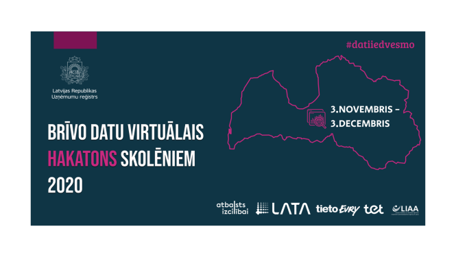 Atklāta pieteikšanās Brīvo datu virtuālajam hakatonam skolēniem 2020!