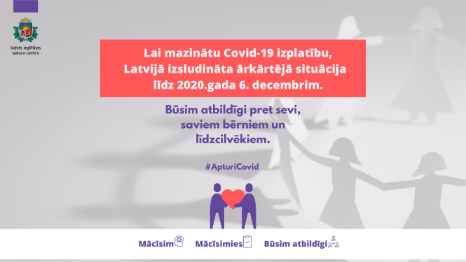 Covid-19 arkarteja situācija līdz 6.decembrim 