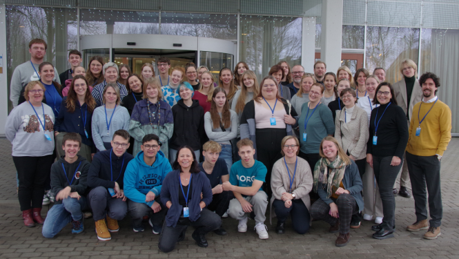 Starptautiskā Baltijas jūras projekta koordinatoru, skolēnu un skolotāju kopbilde