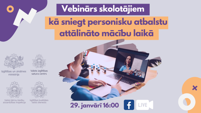 Vebinārs par personisko atbalstu attālināto mācību laikā