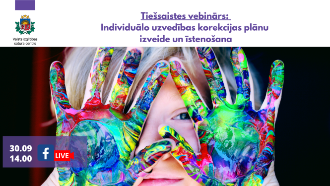 VISC Speciālās izglītības nodaļa sadarbībā ar Rīgas 5.pamatskolu – attīstības centru šī gada 30.septembrī pl.14.00 organizē vebināru "Individuālo uzvedības korekcijas plānu izveide un īstenošana".