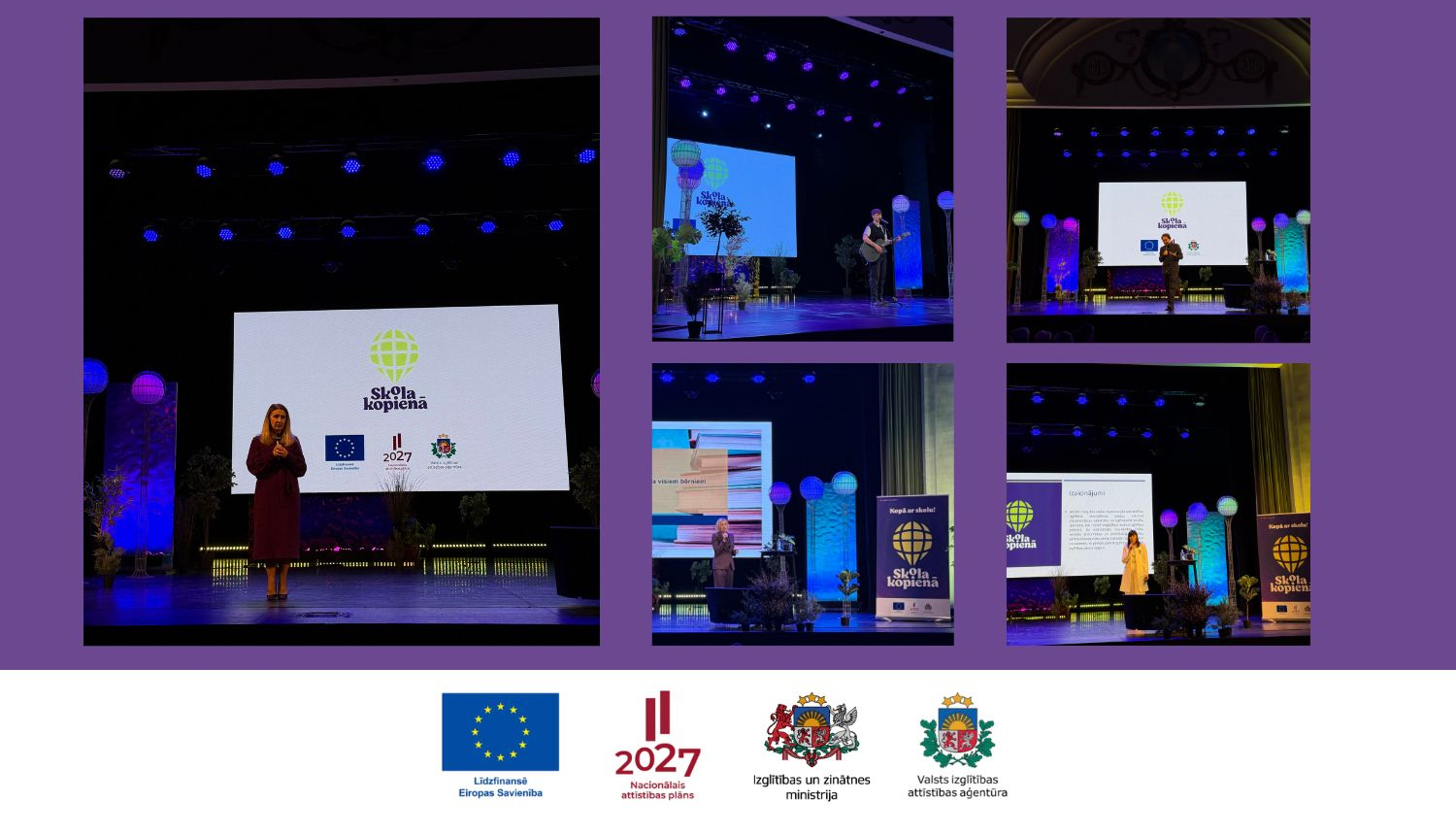 Līdzfinansē Eiropas Savienība, Nacionālais attīstības plāns, Valsts izglītības attīstības aģentūras, Izglītības un zinātnes ministrijas logo