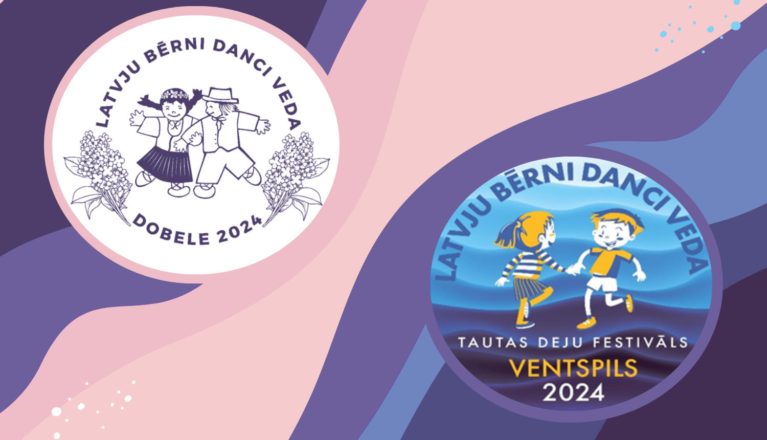 Ilustratīvs attēls ar tekstu "Latvju bērni danci veda"