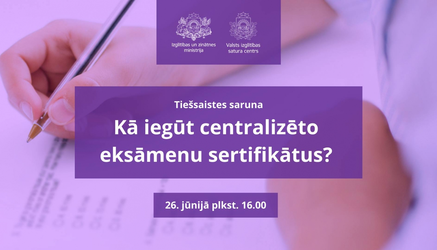 Ilustratīvs attēls ar tekstu - tiešsaistes seminārs "Kā iegūt CE sertifikātus?"
